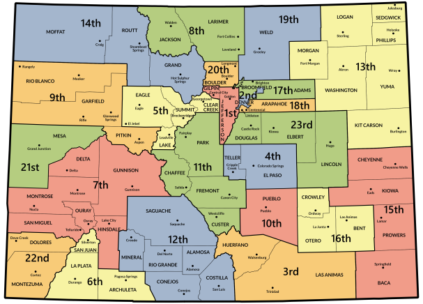 Trial Courts By District Colorado Judicial Branch District Map 2025.1 1 